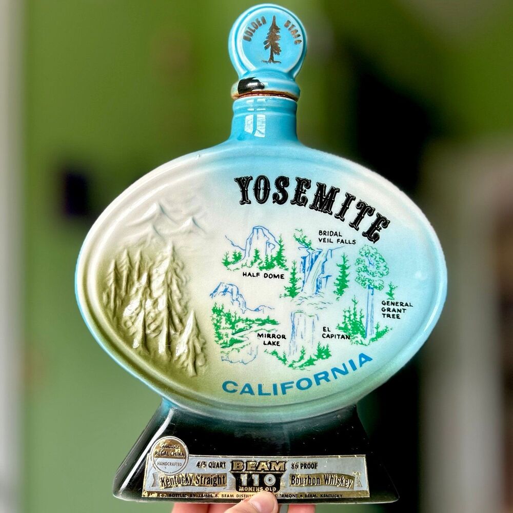 VTG Yosemite California Park Unique Rustic Decanter Genuine Regal China Bottle